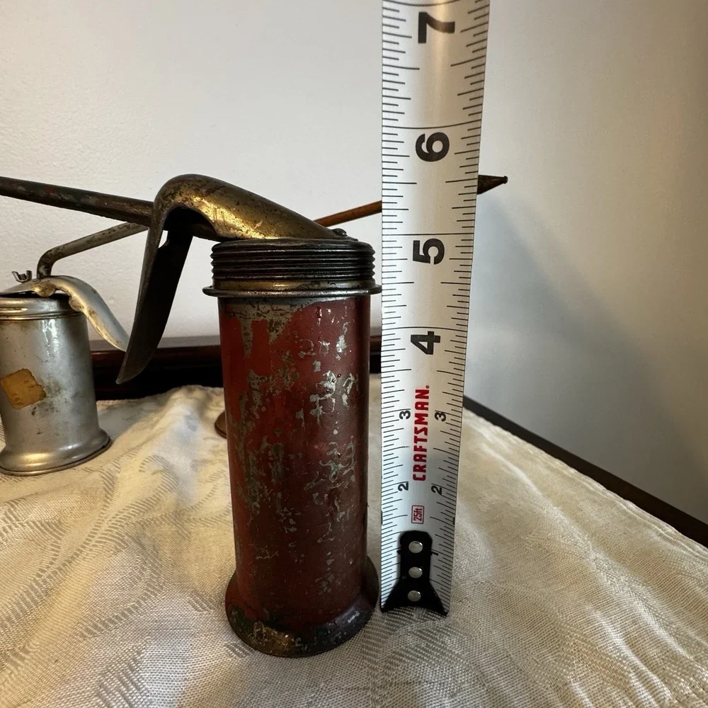 4 Vintage EAGLE- Eaglet 58 Oil Pump Oiler Can Copper Finish Made In USA & Others